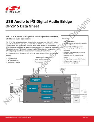 CP2615-A02-GM datasheet cover page