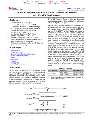 SN75C3221E datasheet cover page