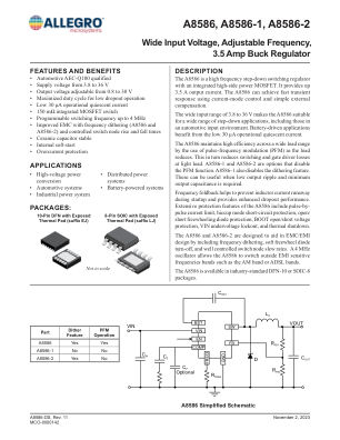 A8586 datasheet cover page