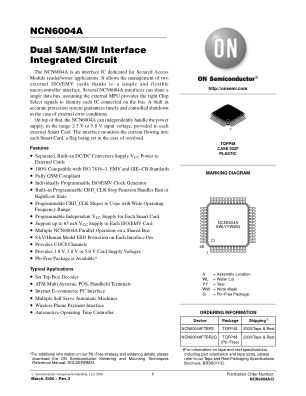 NCN6004A datasheet cover page