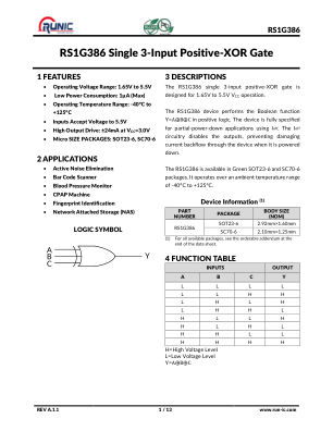 RS1G386 datasheet cover page