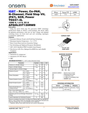 AFGHL25T120RWD 数据手册首页
