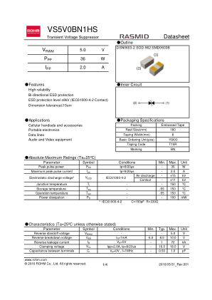 VS5V0BN1HS 数据手册首页