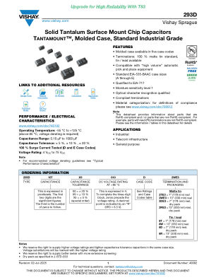 293D datasheet cover page