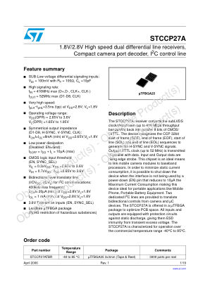 STCCP27A 数据手册首页