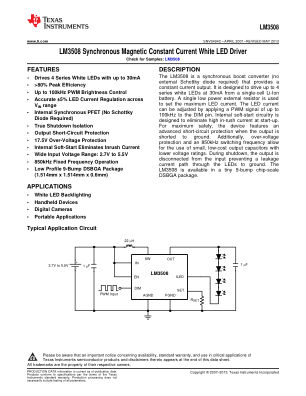LM3508 datasheet cover page
