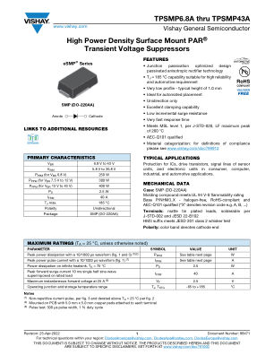 TPSMP68 datasheet cover page