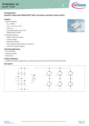FP10R12W1T7-B3 datasheet cover page