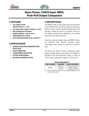 RS8907 datasheet cover page