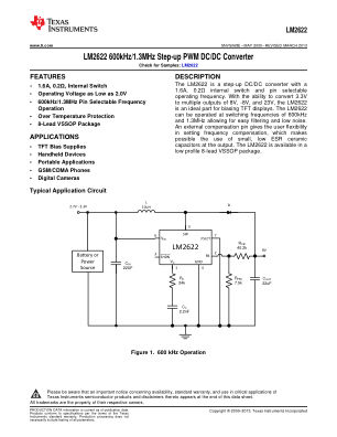 LM2622 datasheet cover page