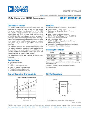 MAX9100-MAX9101 数据手册首页