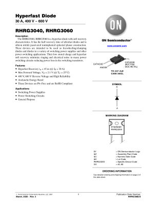 RHRG3060 数据手册首页