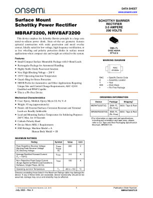 MBRAF3200T3 datasheet cover page
