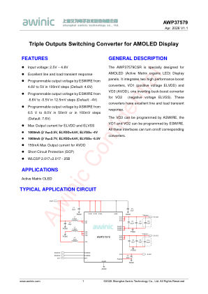 AWP37579 datasheet cover page