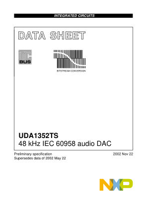 UDA1352TS 数据手册首页