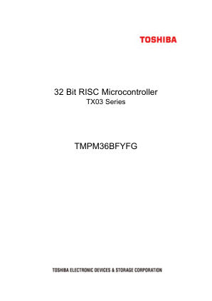 TMPM36BFYFG 数据手册首页