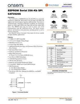 CAT25256 数据手册首页