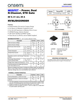 NVMJD020N08H datasheet cover page