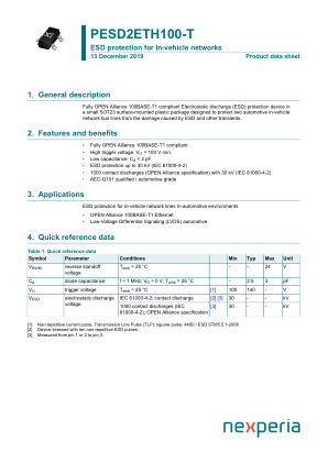 PESD2ETH100-TR datasheet cover page