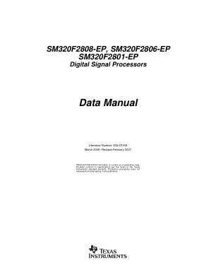 SM320F2808-EP 数据手册首页
