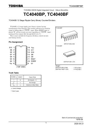 TC4040BP datasheet cover page