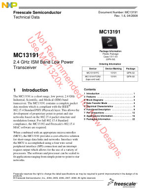 MC13191 数据手册首页