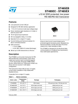 ST485EB 数据手册首页