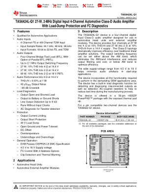 TAS6424L-Q1 数据手册首页