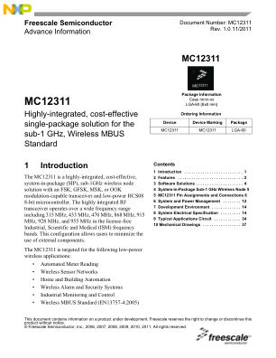 MC12311 数据手册首页