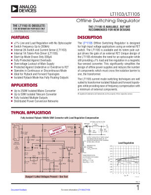 LT1103-1105 datasheet cover page