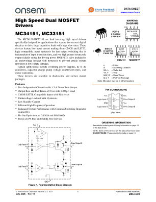 MC34151 datasheet cover page