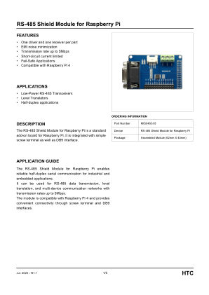 MIS0485-03 datasheet cover page