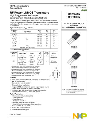 MRF300AN 数据手册首页