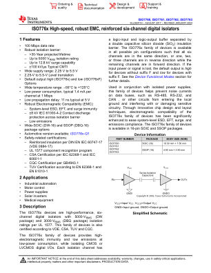 ISO7763 数据手册首页