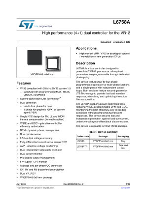 L6758A datasheet cover page