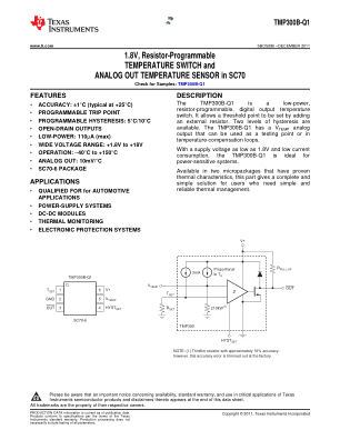 TMP300-Q1 数据手册首页