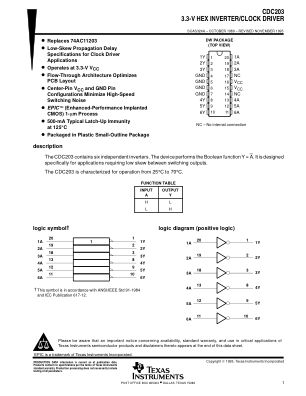 CDC203 数据手册首页