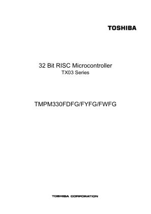 TMPM330FDFG datasheet cover page