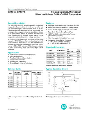 MAX965-MAX970 datasheet cover page