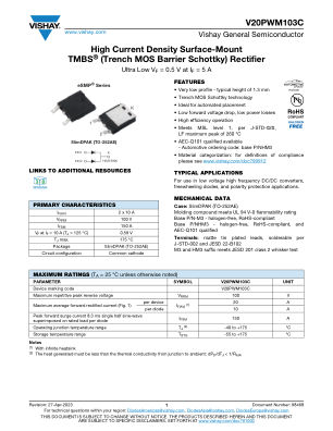 V20PWM103C datasheet cover page