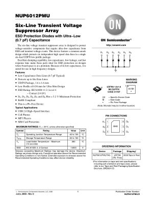 NUP6012PMU datasheet cover page