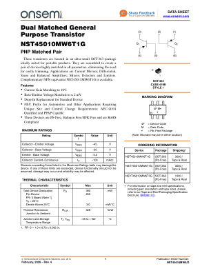 NST45010MW6 数据手册首页