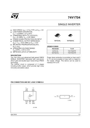 74V1T04 datasheet cover page