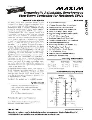 MAX1717 datasheet cover page