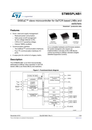 STM8SPLNB1 数据手册首页