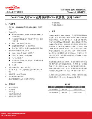 CA-IF1051A-Q1 datasheet cover page