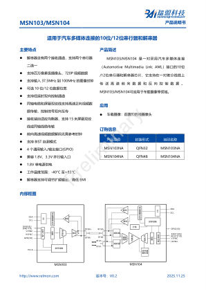 MSN103 datasheet cover page