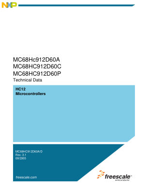 MC68HC912D60A 数据手册首页