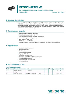 PESD5V0F1BL-QYL datasheet cover page