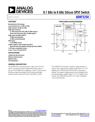 ADRF5250 数据手册首页